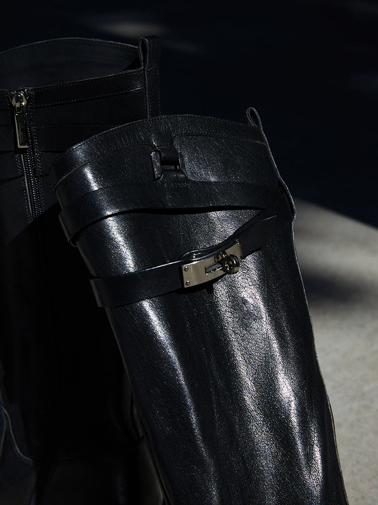Leather Equestrian Riding Boots