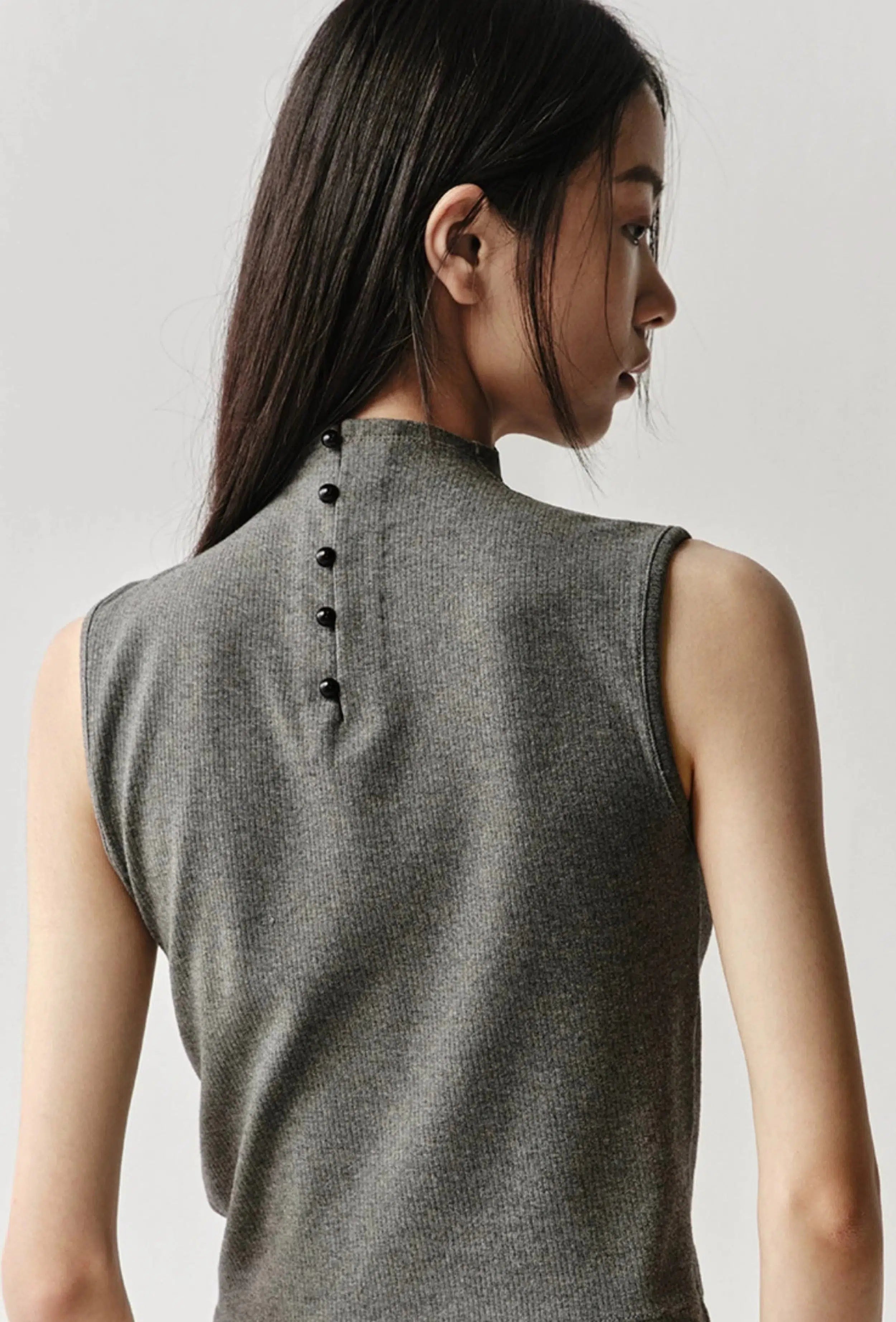 Slim Fit Cropped Vest - chiclara