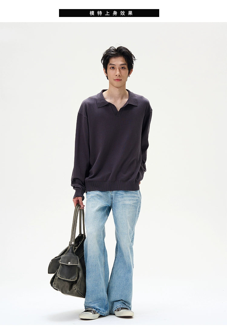 Light Wash Mid-Rise Wide-Leg Jeans