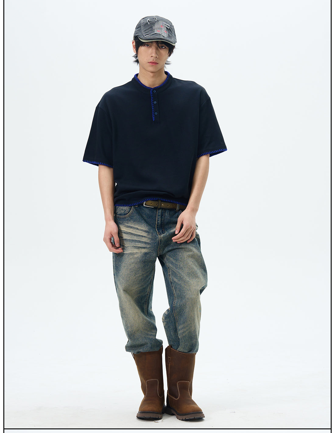 Vintage Wash Baggy Jeans