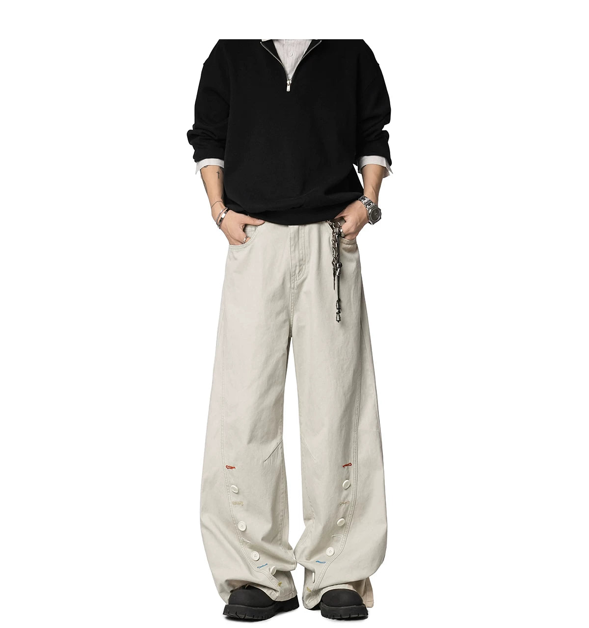 Patchline Carnival Wide-Leg Jeans