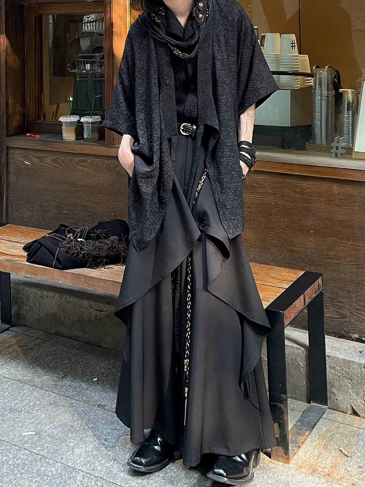 Nocturne Draped Wide-Leg Pants