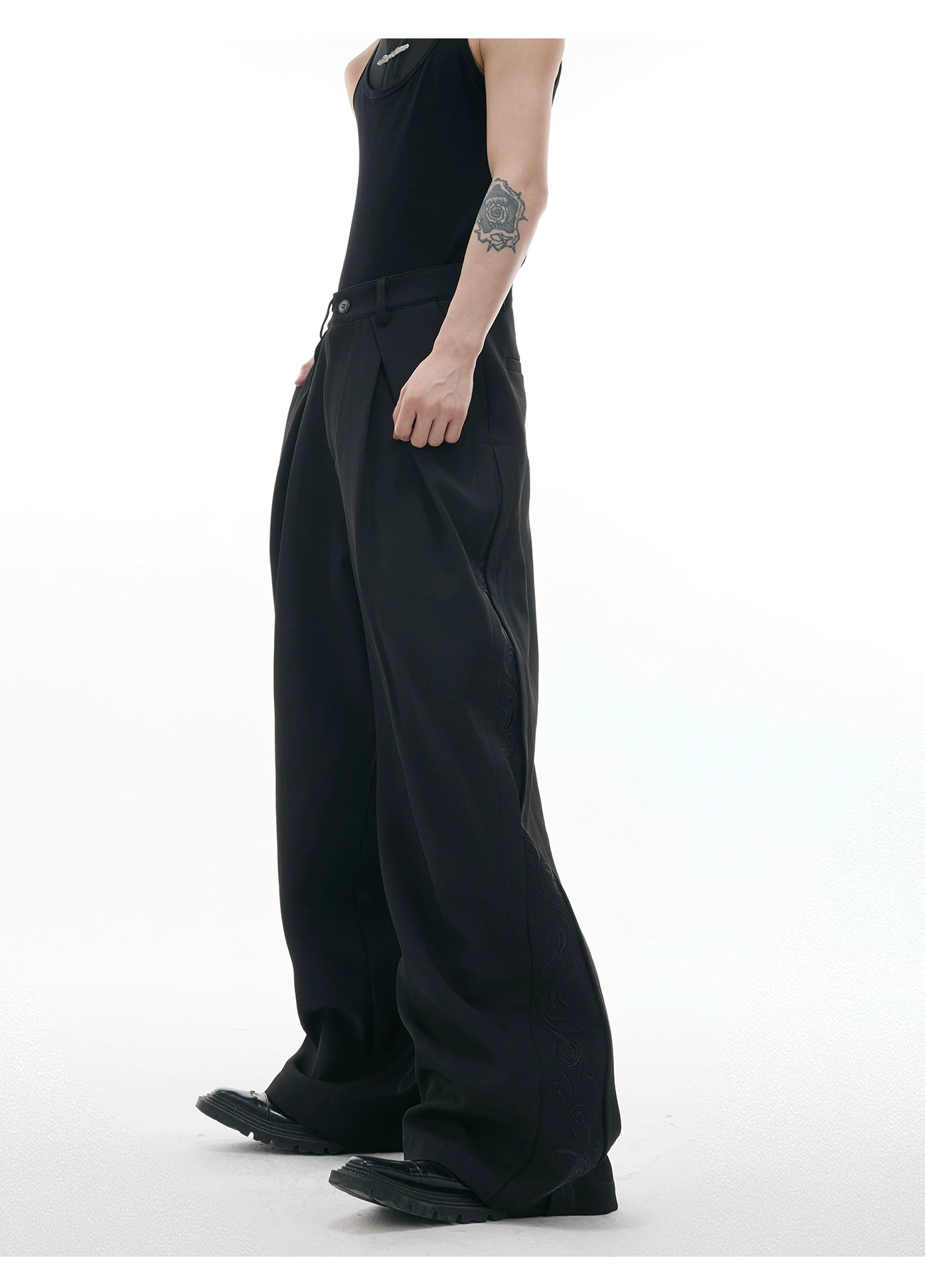 White Wide Leg Loose Cargo Pants