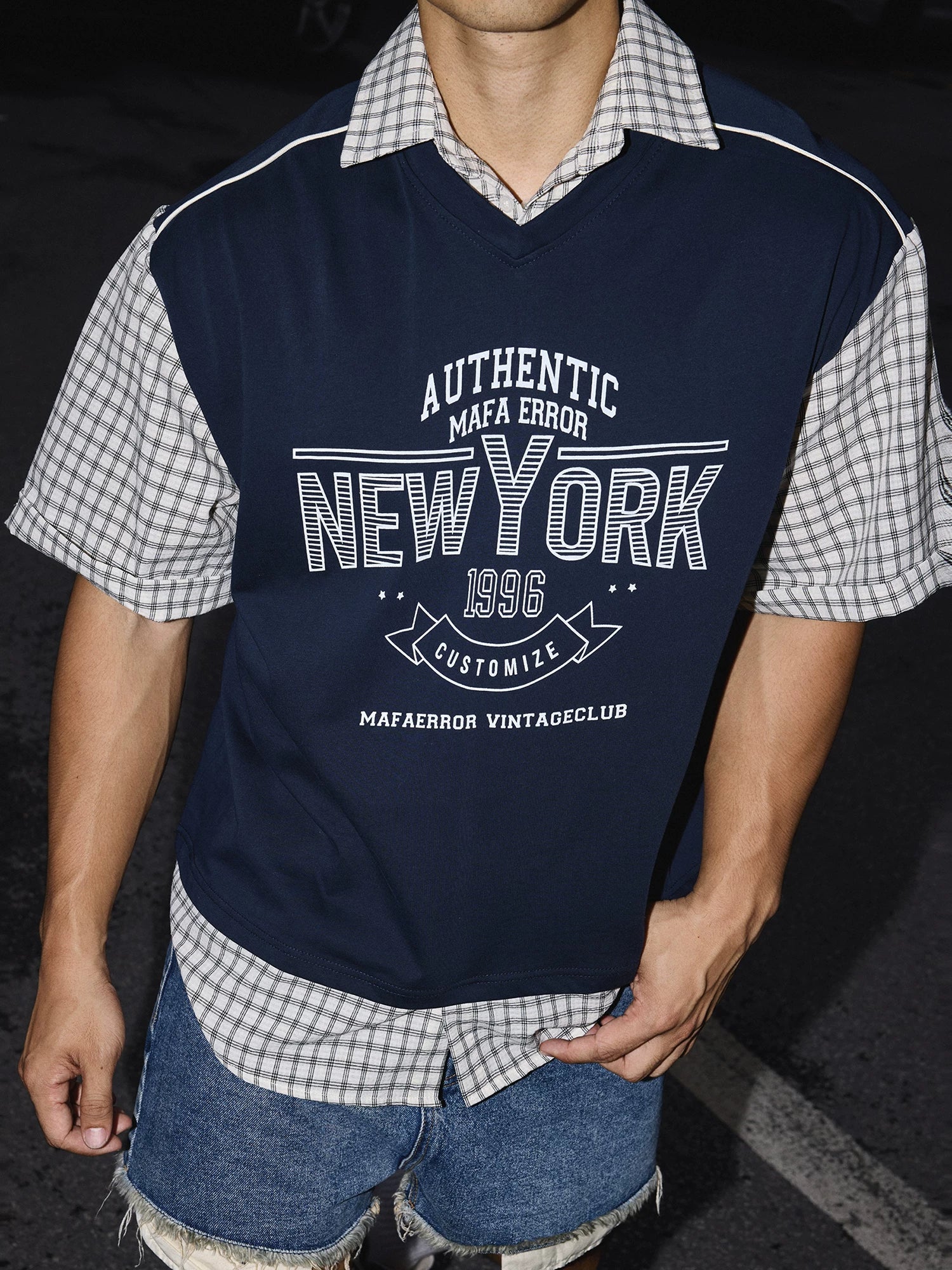 Vintage Varsity Layered Tee