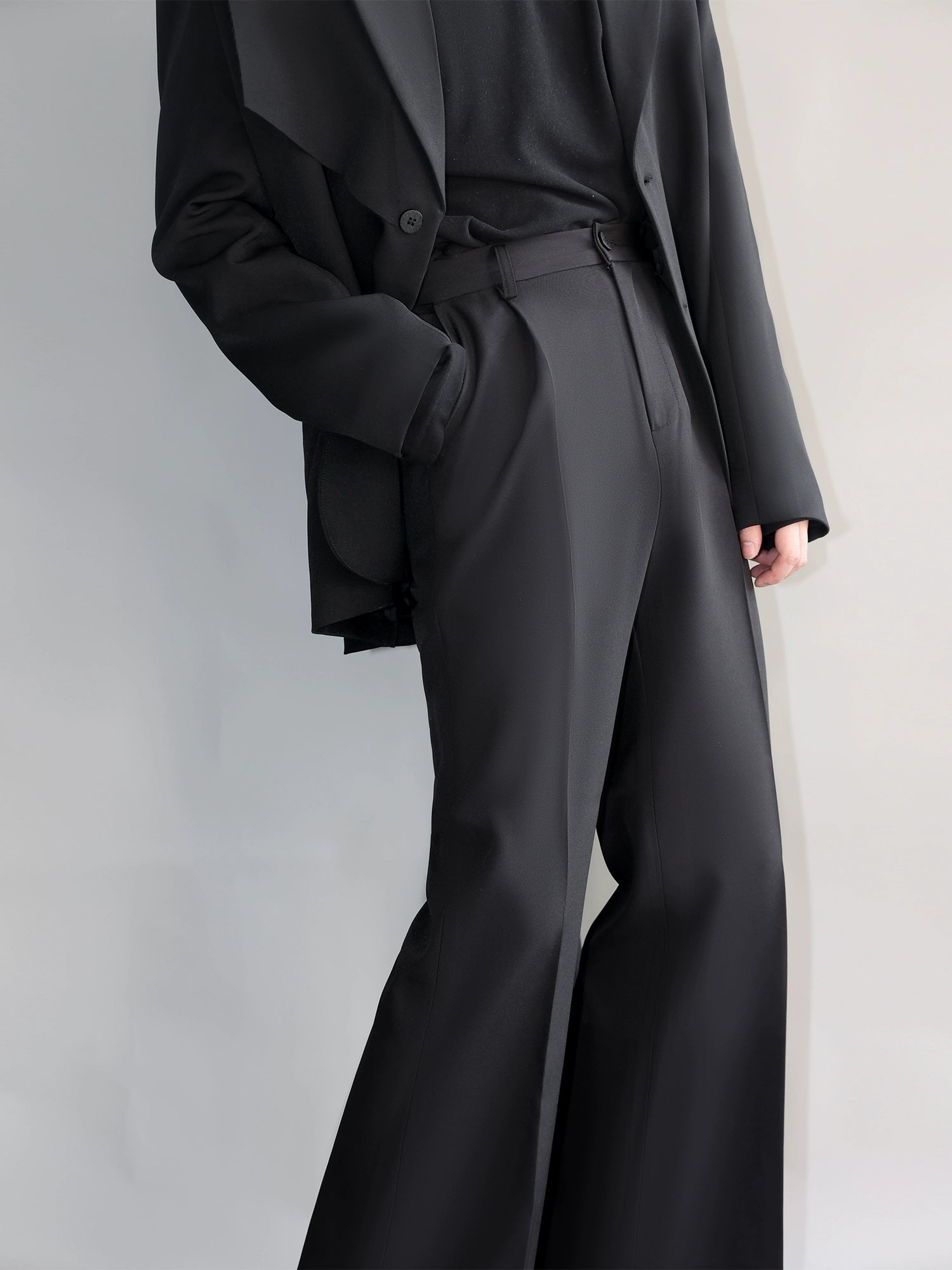 Classic Black Straight-Leg Trousers