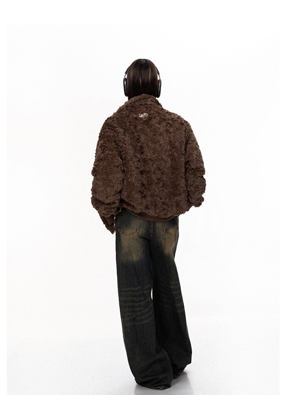 American Retro Fleece Strap Cotton Coat - chiclara