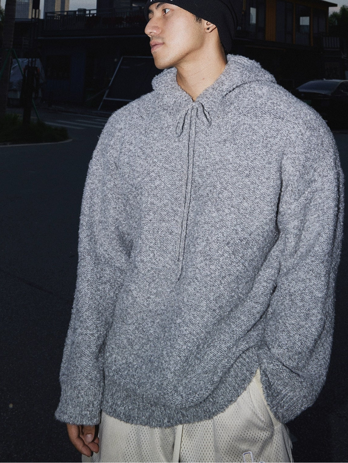 Heather Gray Cozy Knit Hoodie