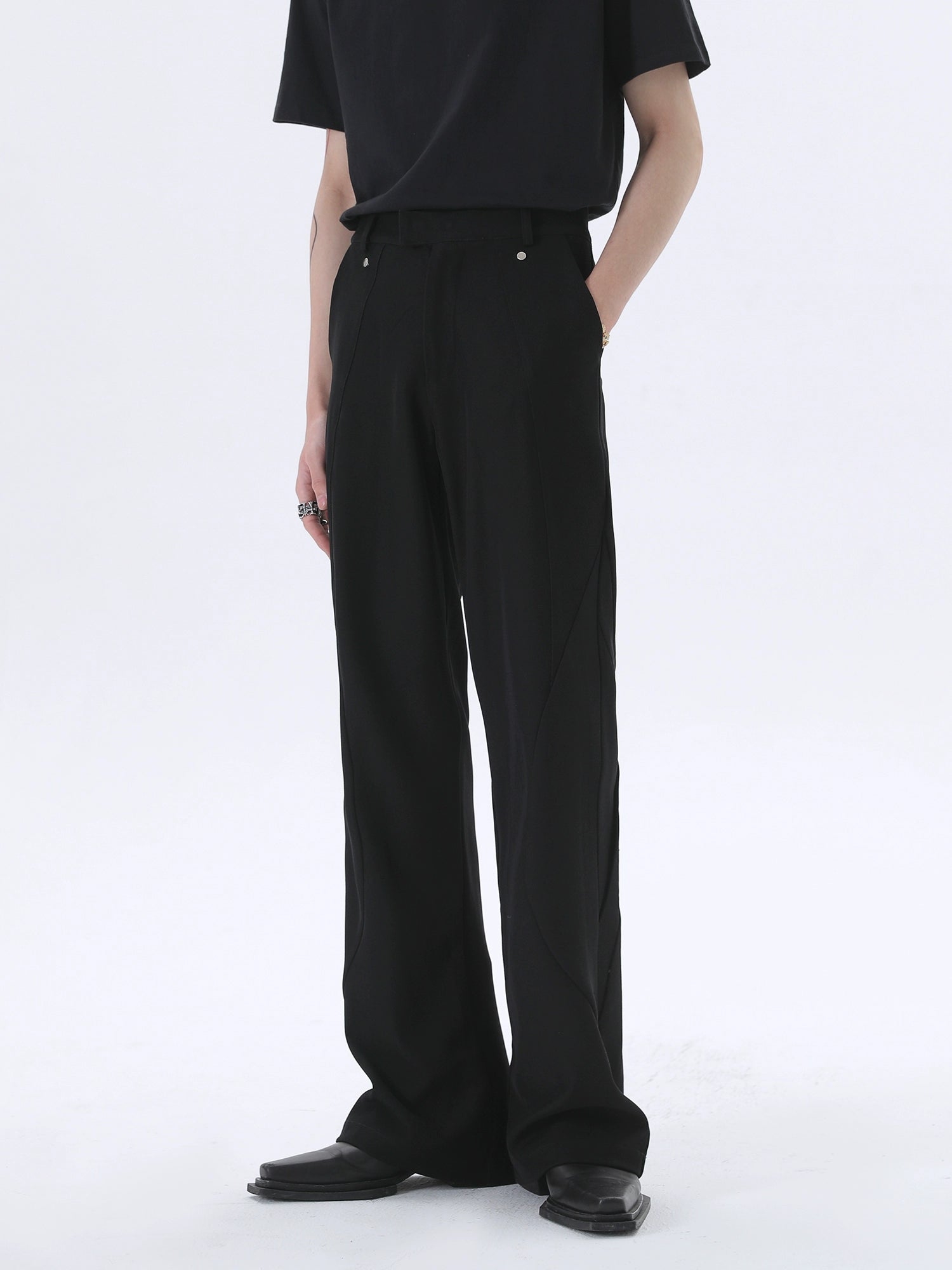 Black Wide-Leg Trousers