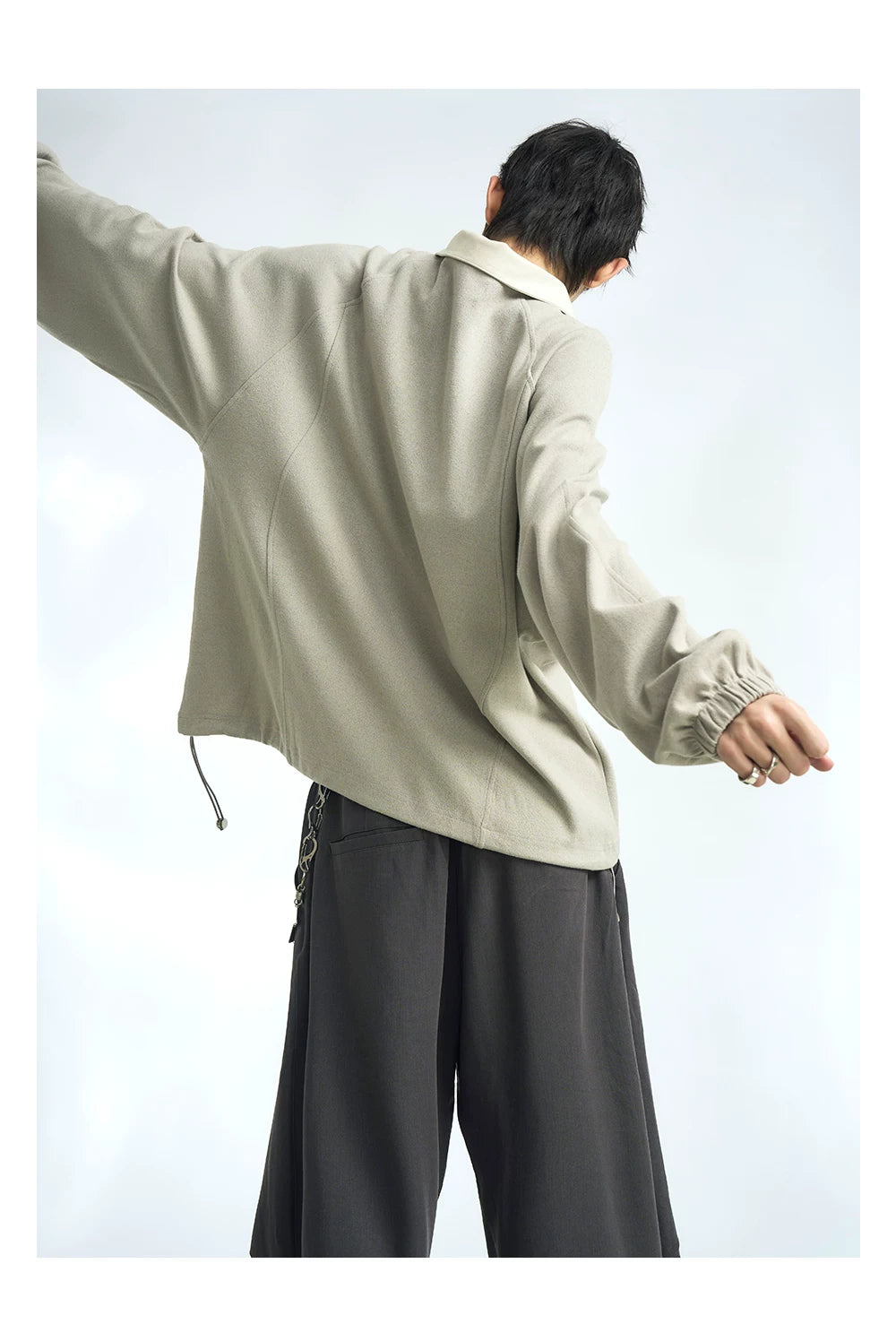 Half Zip Raglan Polo Pullover
