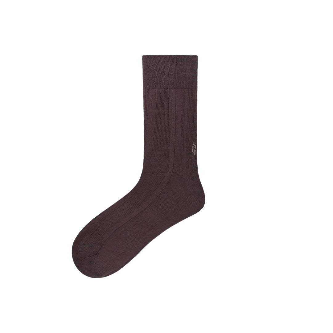 Ribbed Structured Crew Socks