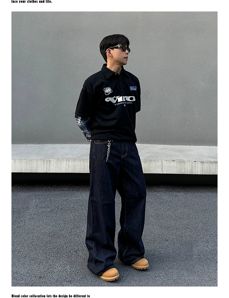 Midnight Circuit Wide Denim Jeans