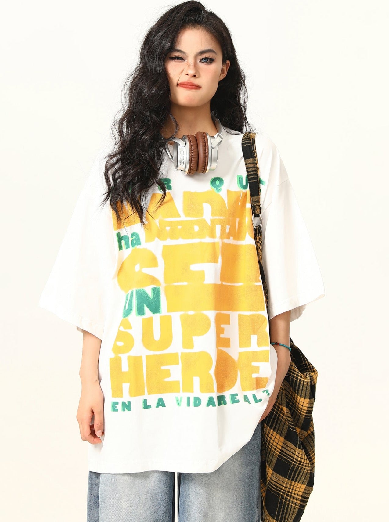 Camiseta de manga corta estética de ropa de calle moderna