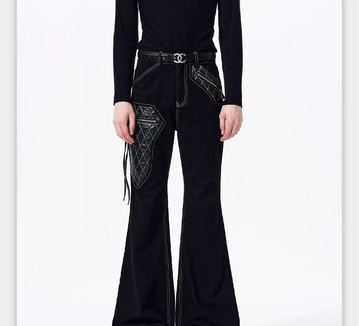 Midnight Lattice Harness Cargo Pants