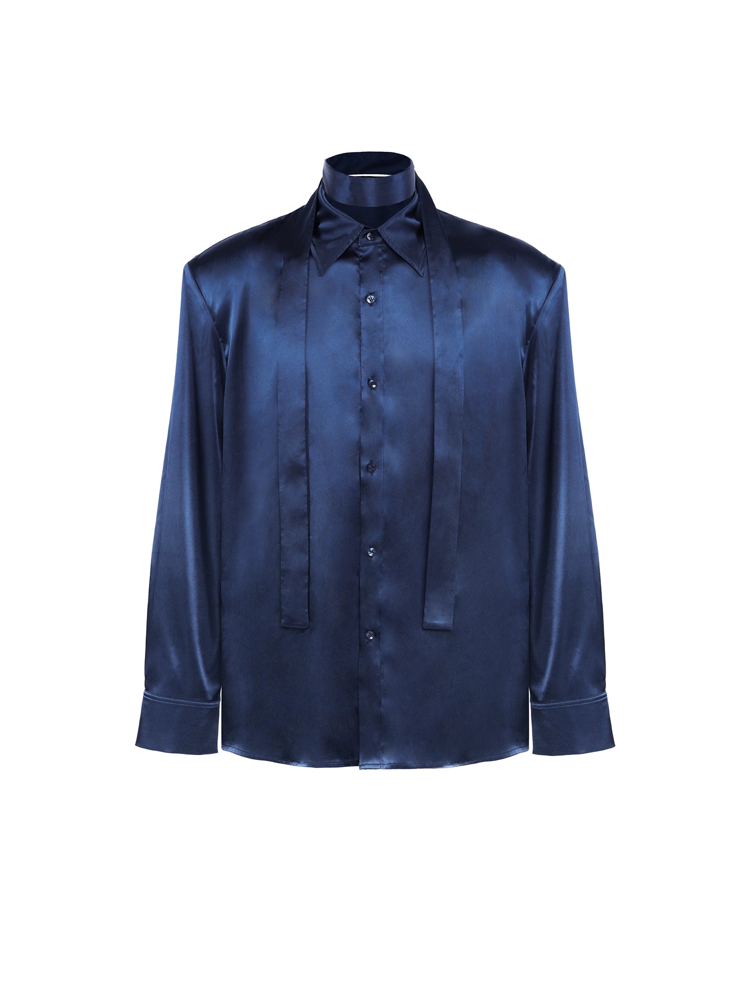 Satin Button-Up Shirt