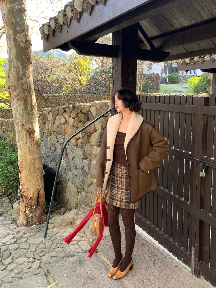 Oversized Fleece Button Jacket