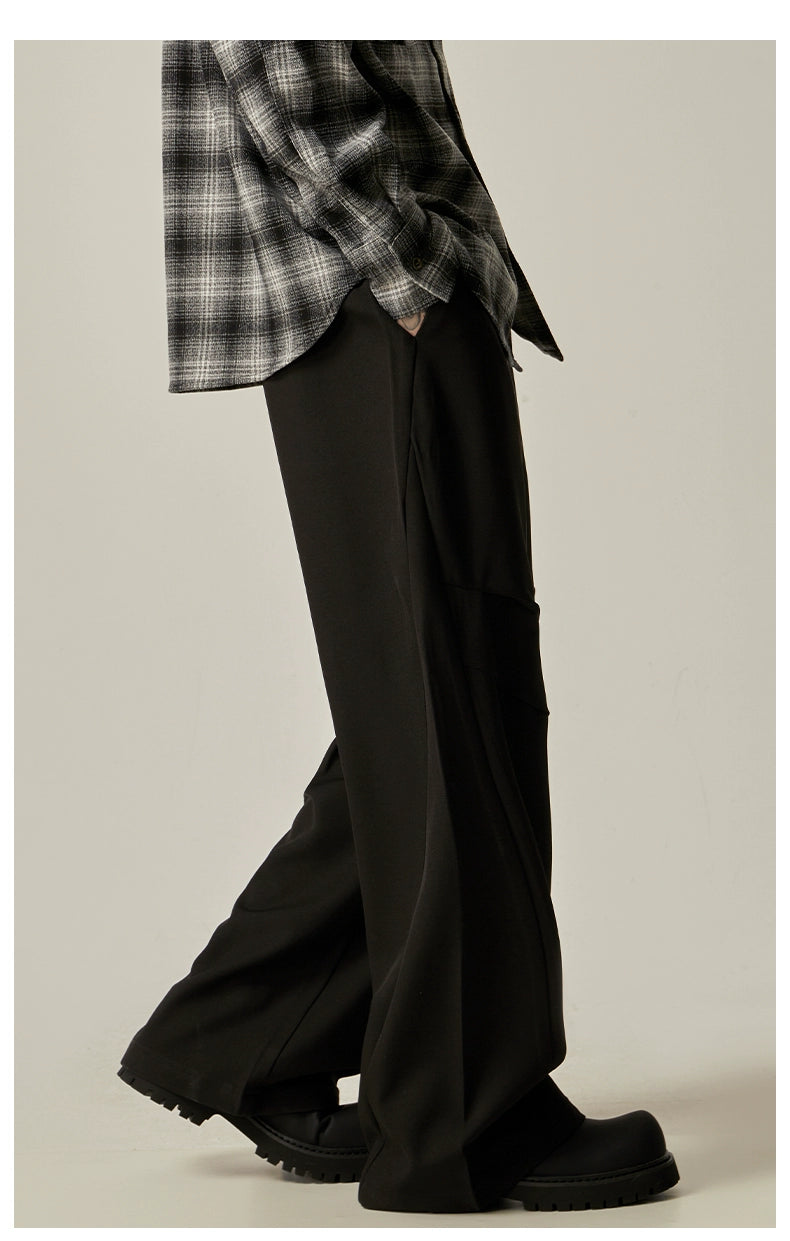 Noir Flow Wide-Leg Trousers