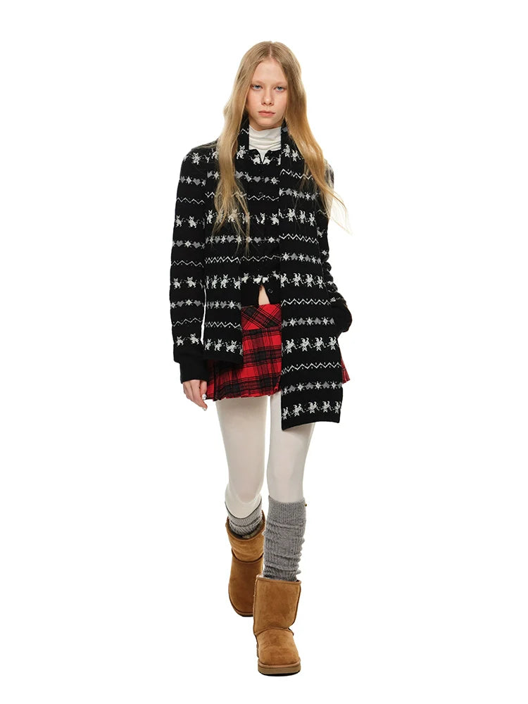 Fair Isle Turtleneck Sweater and Scarf