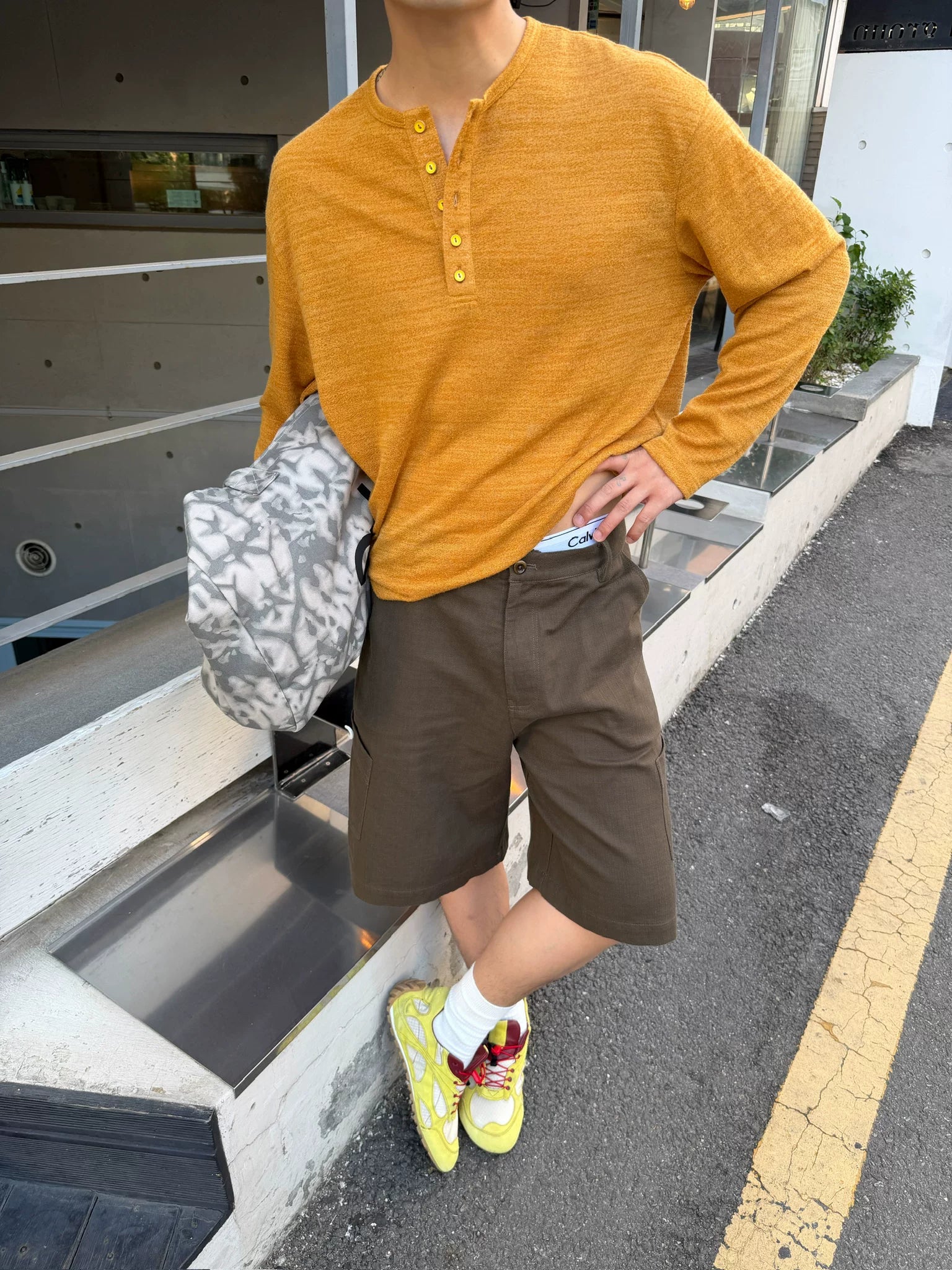 Amber Crest Henley Knit