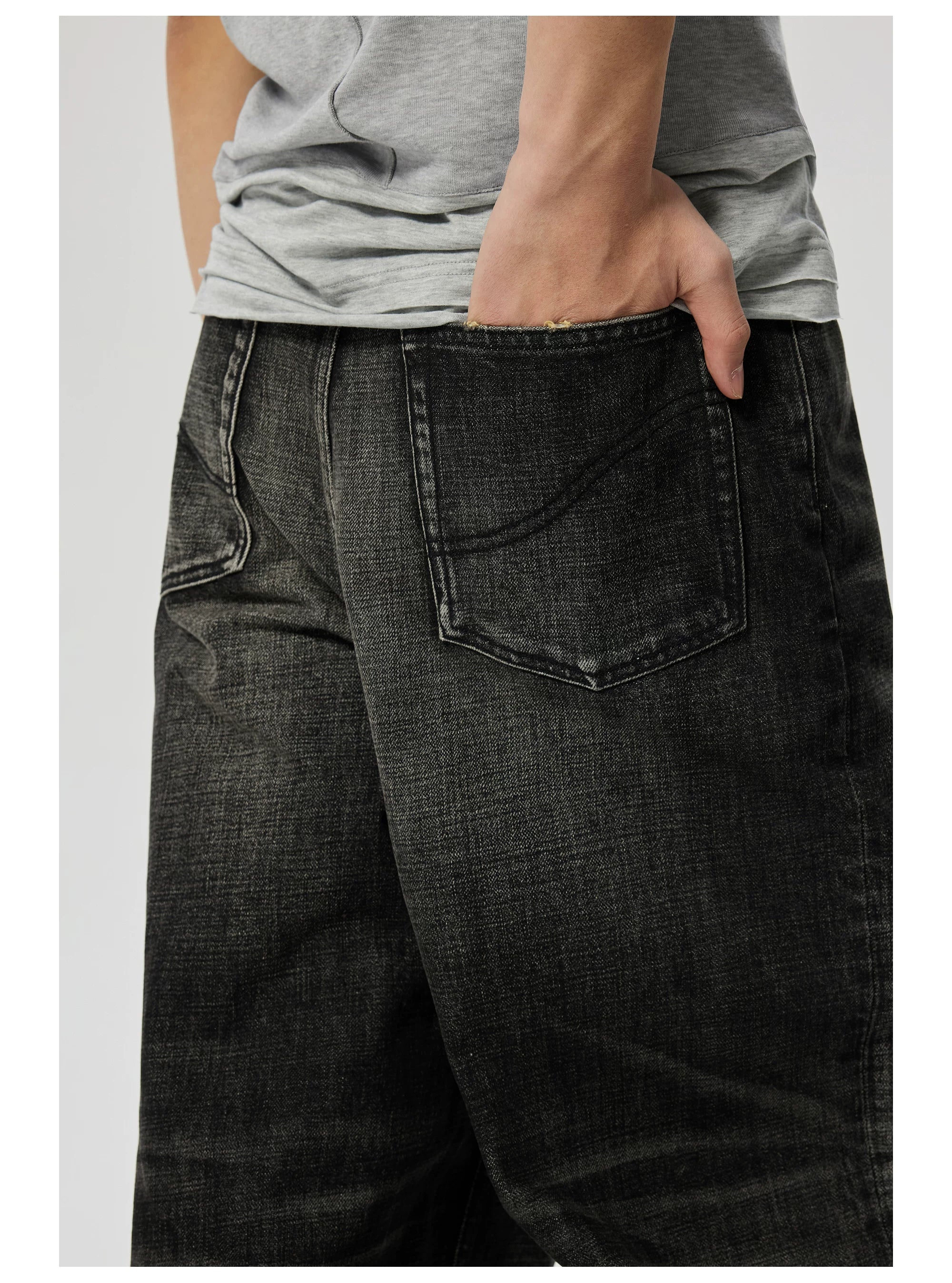 Shadow Wash Baggy Denim Jeans