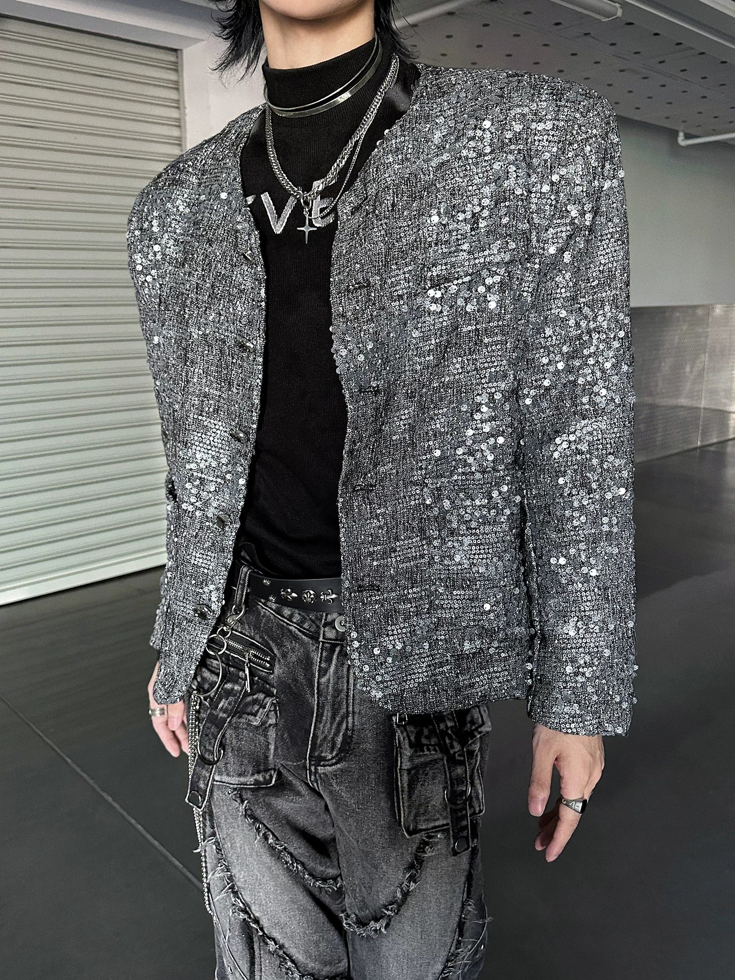 Glacier Static Sequin-Bouclé Jacket