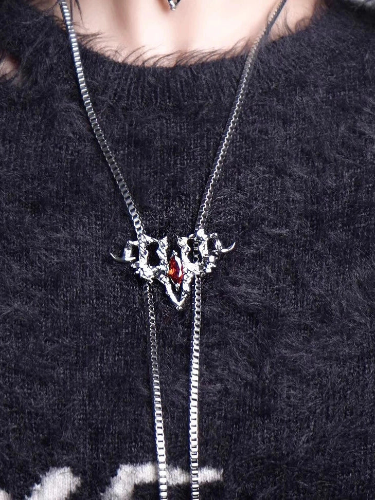 Spiked Gothic Skull Jewelry Set