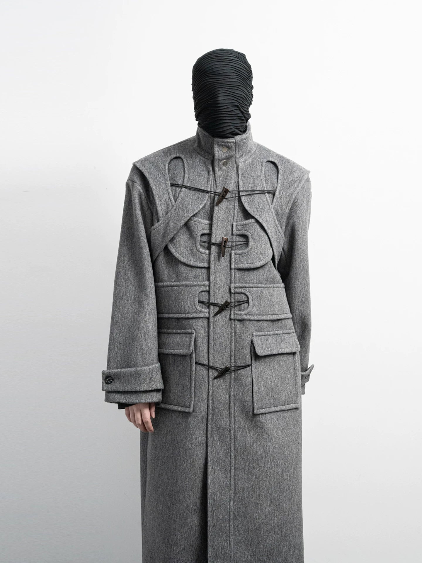 Iron Bastion Harnessed Wool Overcoat