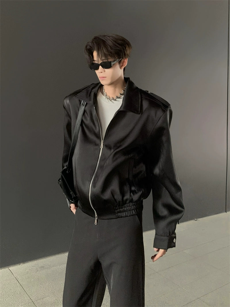 Structured Shoulder Bomber Jacket