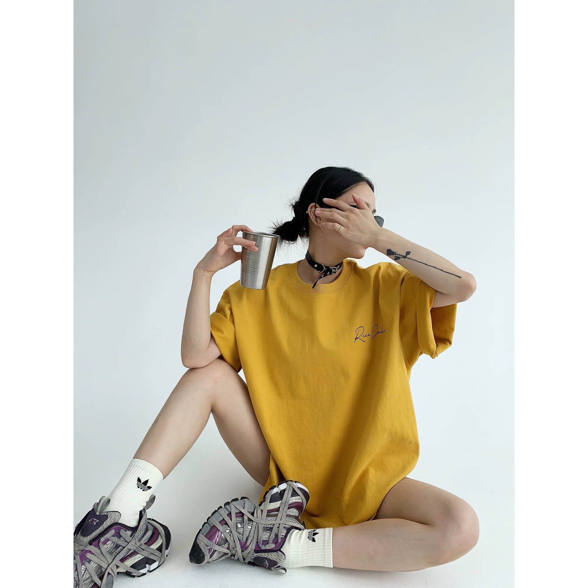 Silver Script Backdrop Tee