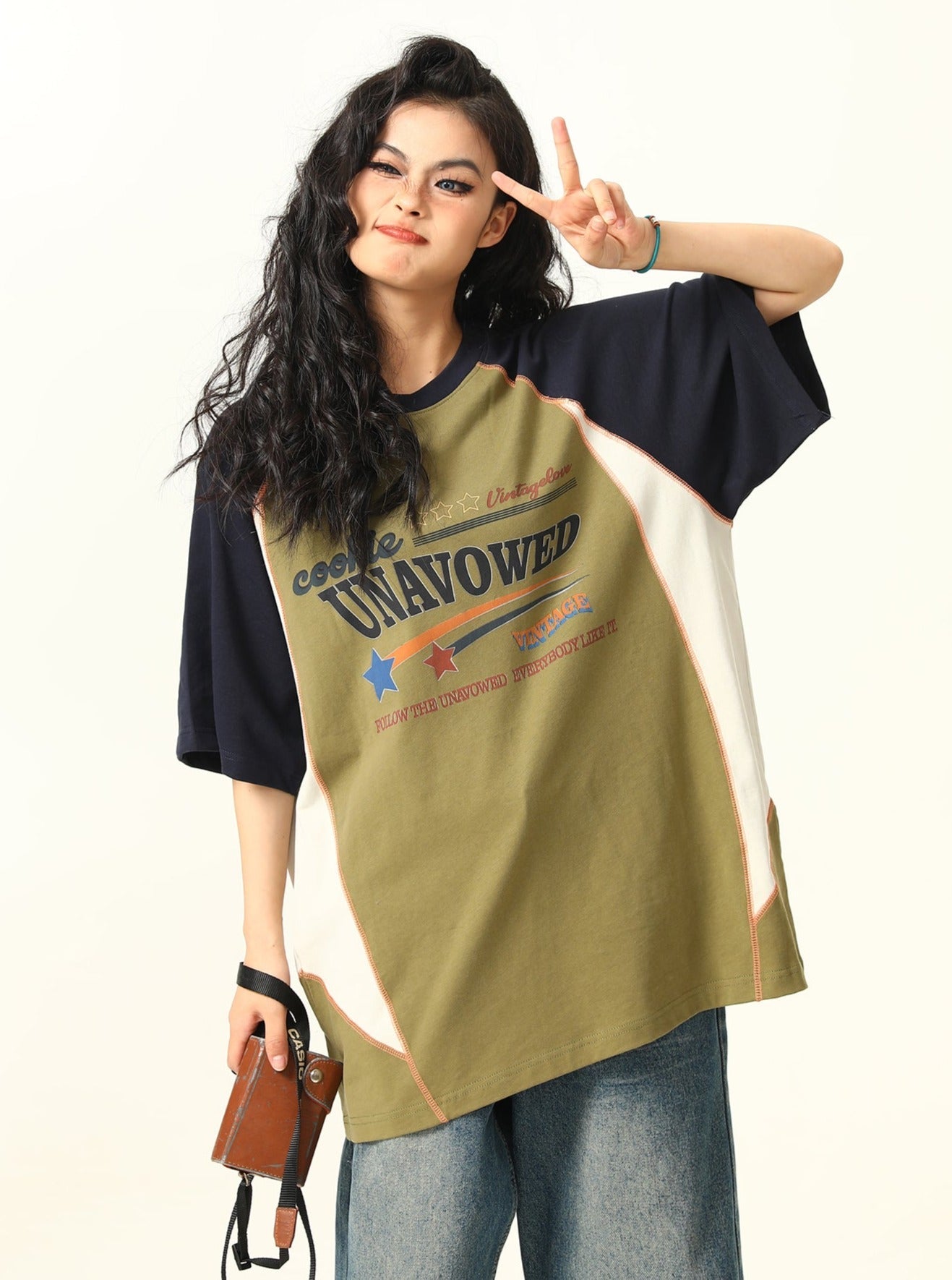Camiseta Raglan de gran tamaño sin tener