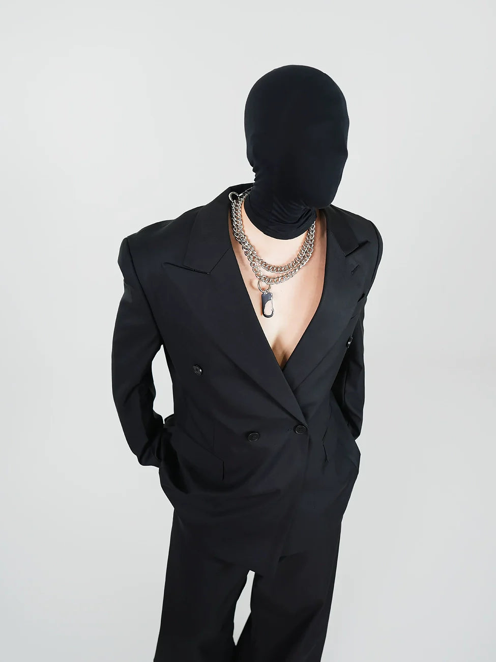 Monolith Draped Double Blazer and Pants Setup