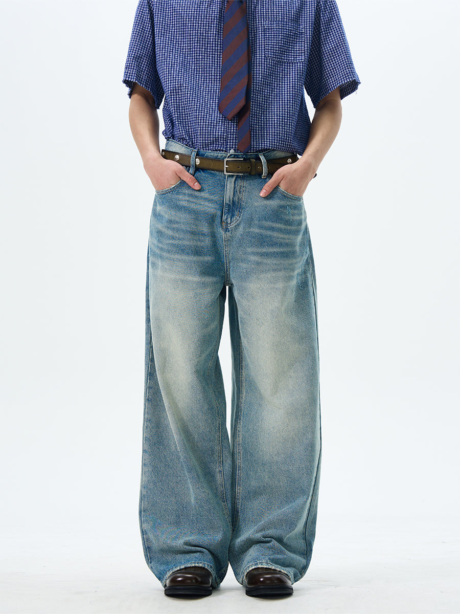 Light Wash Wide Leg Skater Jeans