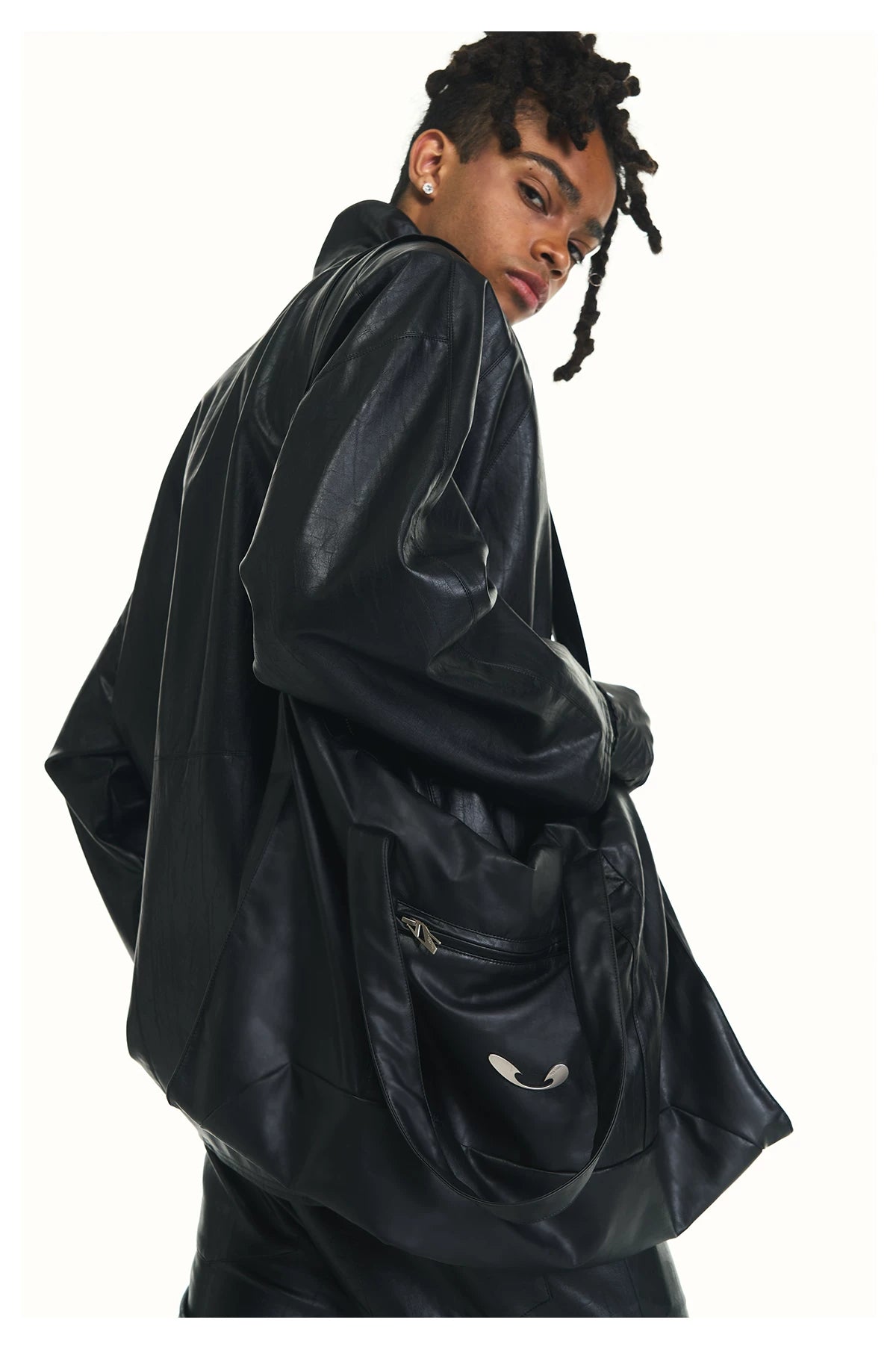 Slouchy Foldover Shoulder Tote Bag