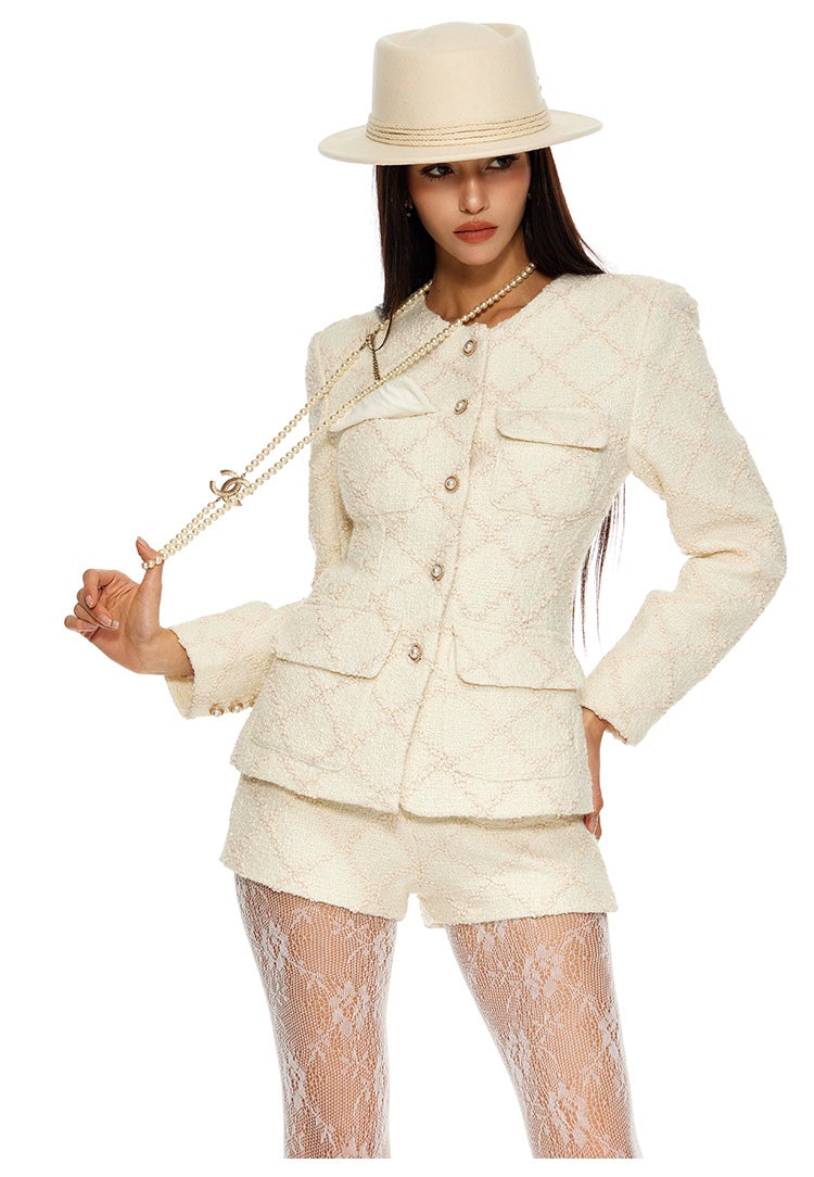 Elegant White Suit Set - chiclara