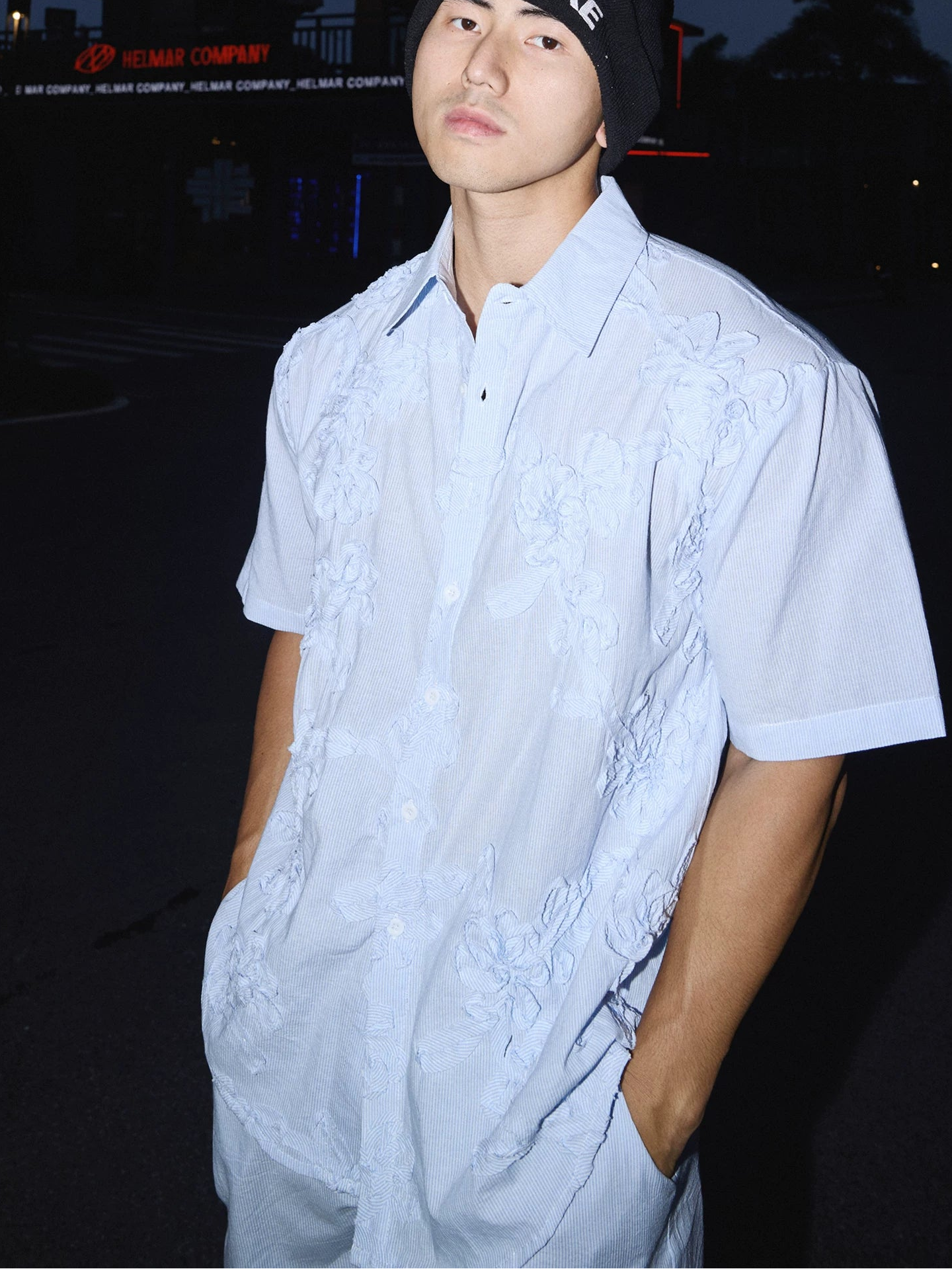 Skyline Tonal Floral Embroidered Shirt