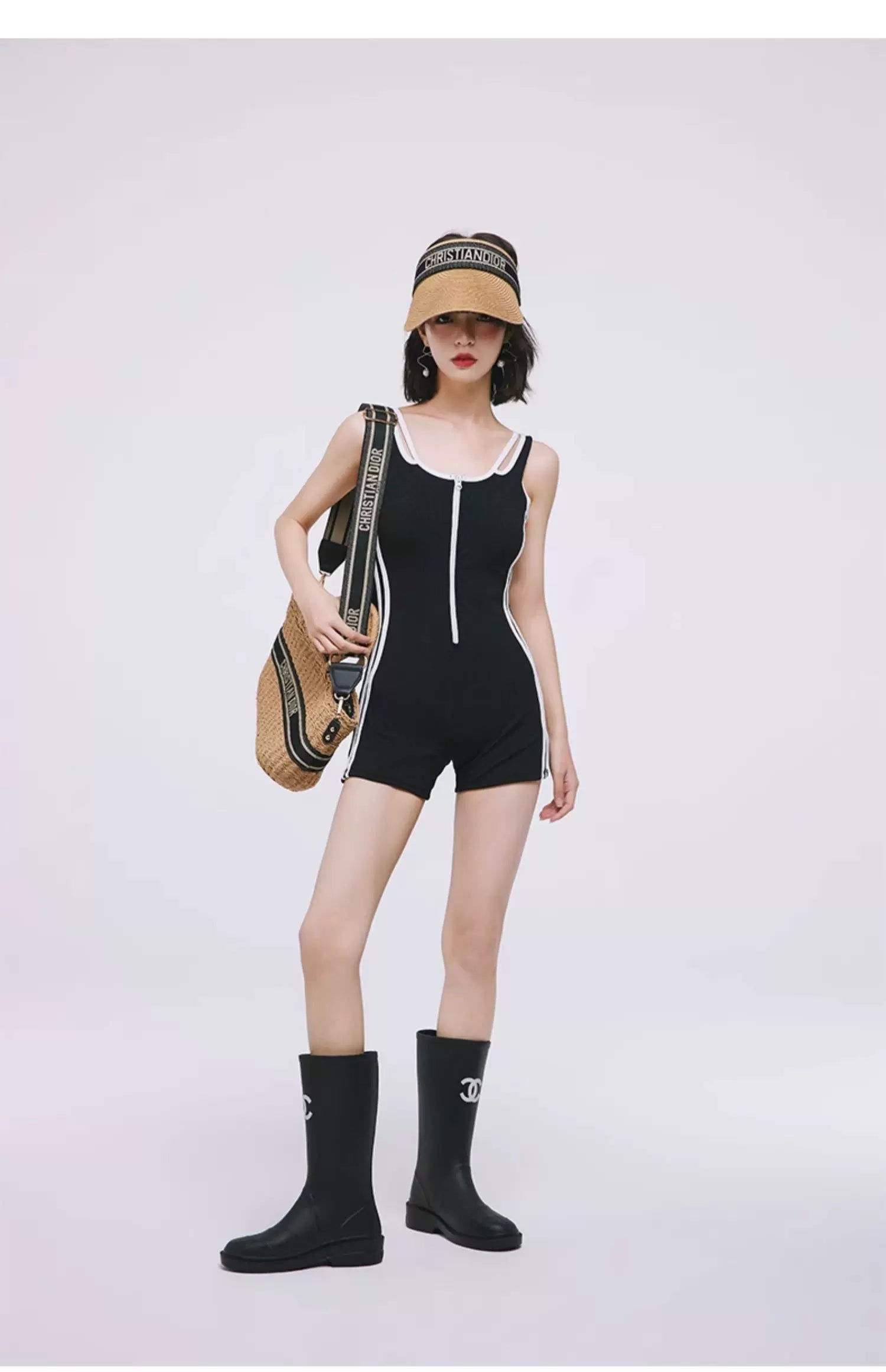 Monochrome Sprint Zip-Front Suit