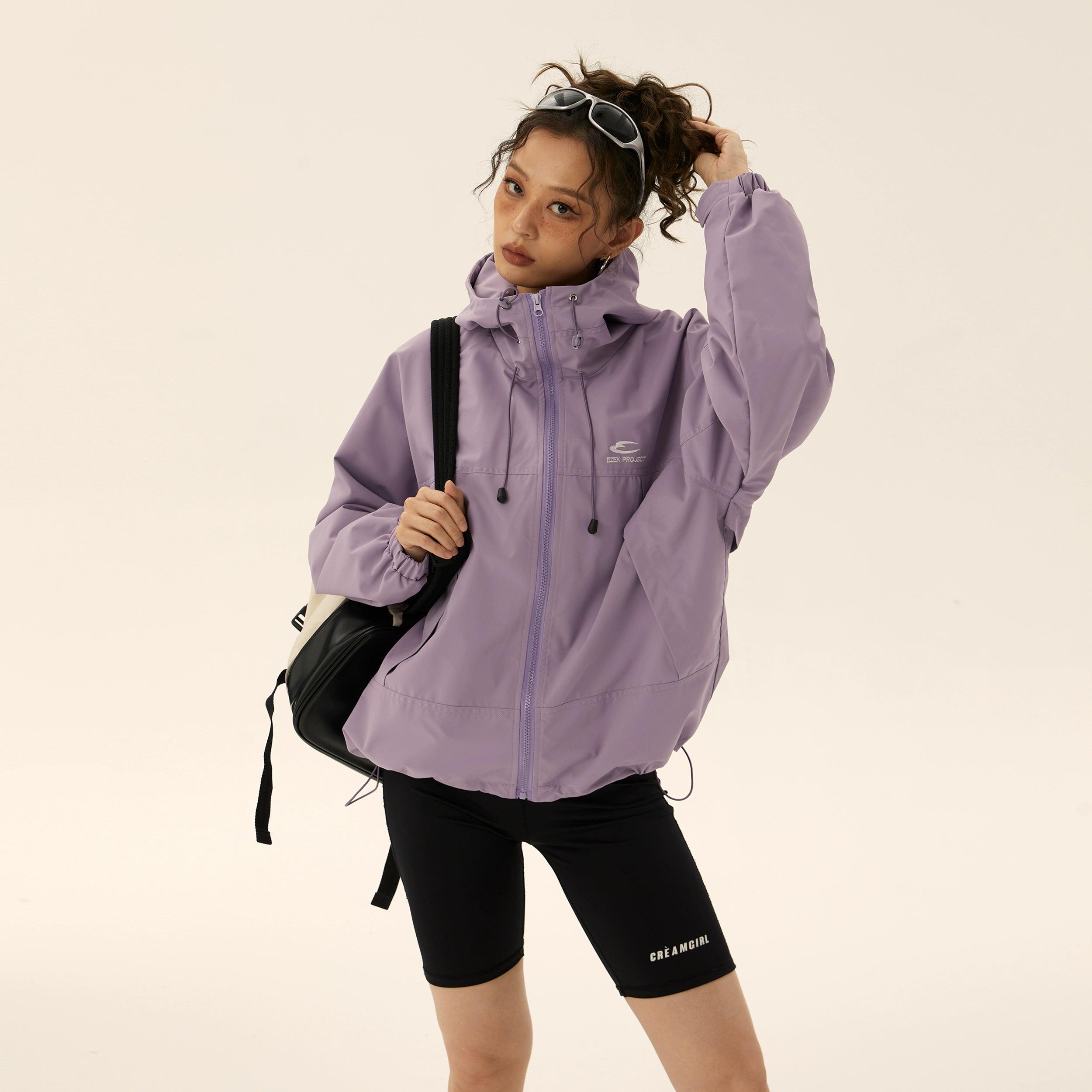 Ezek O'Neill sudadera con capucha de gran tamaño negro - chaqueta con cremallera creciente para mujeres con logotipo y capucha con cordón