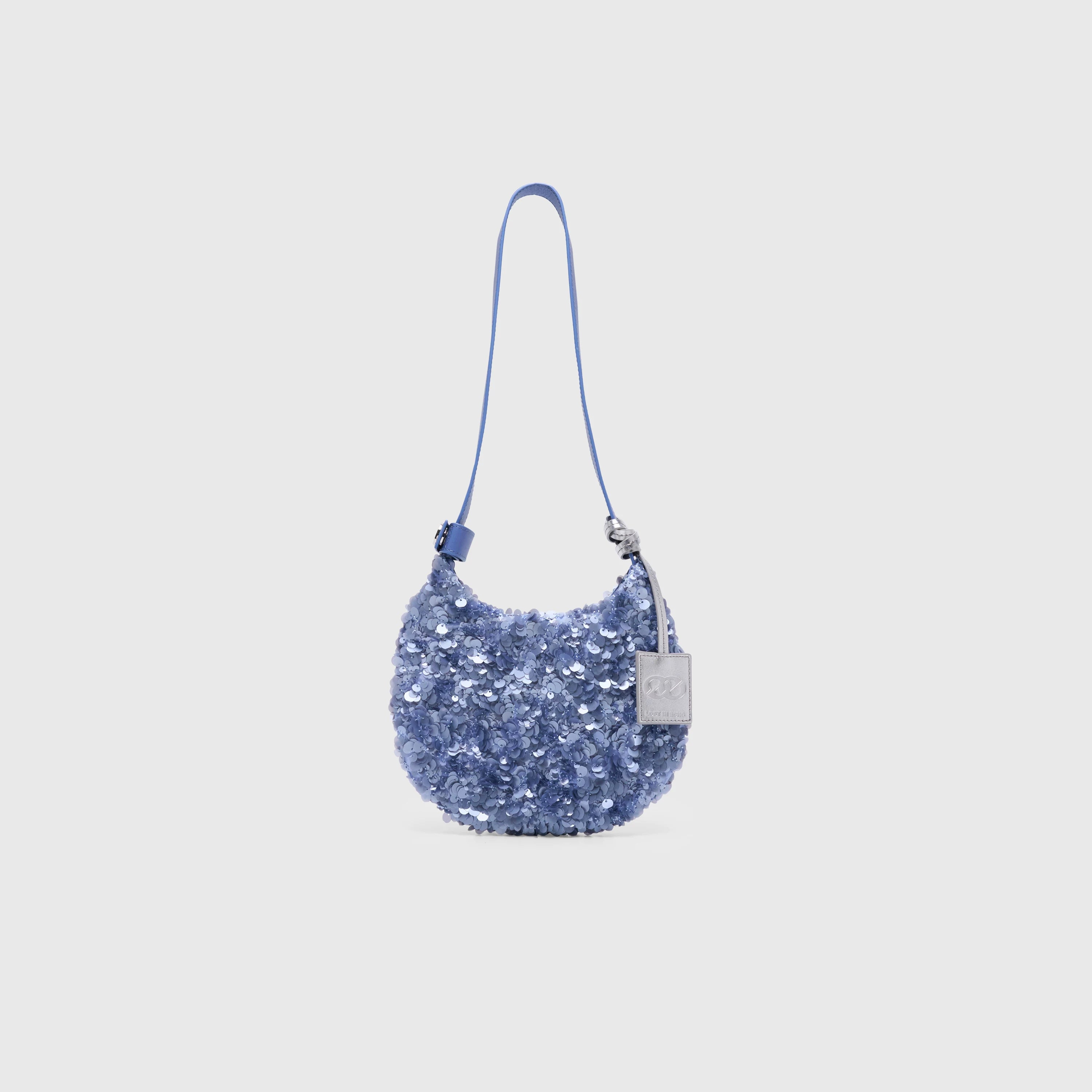 Iridescent Sequin Crescent Shoulder Bag - view 4
