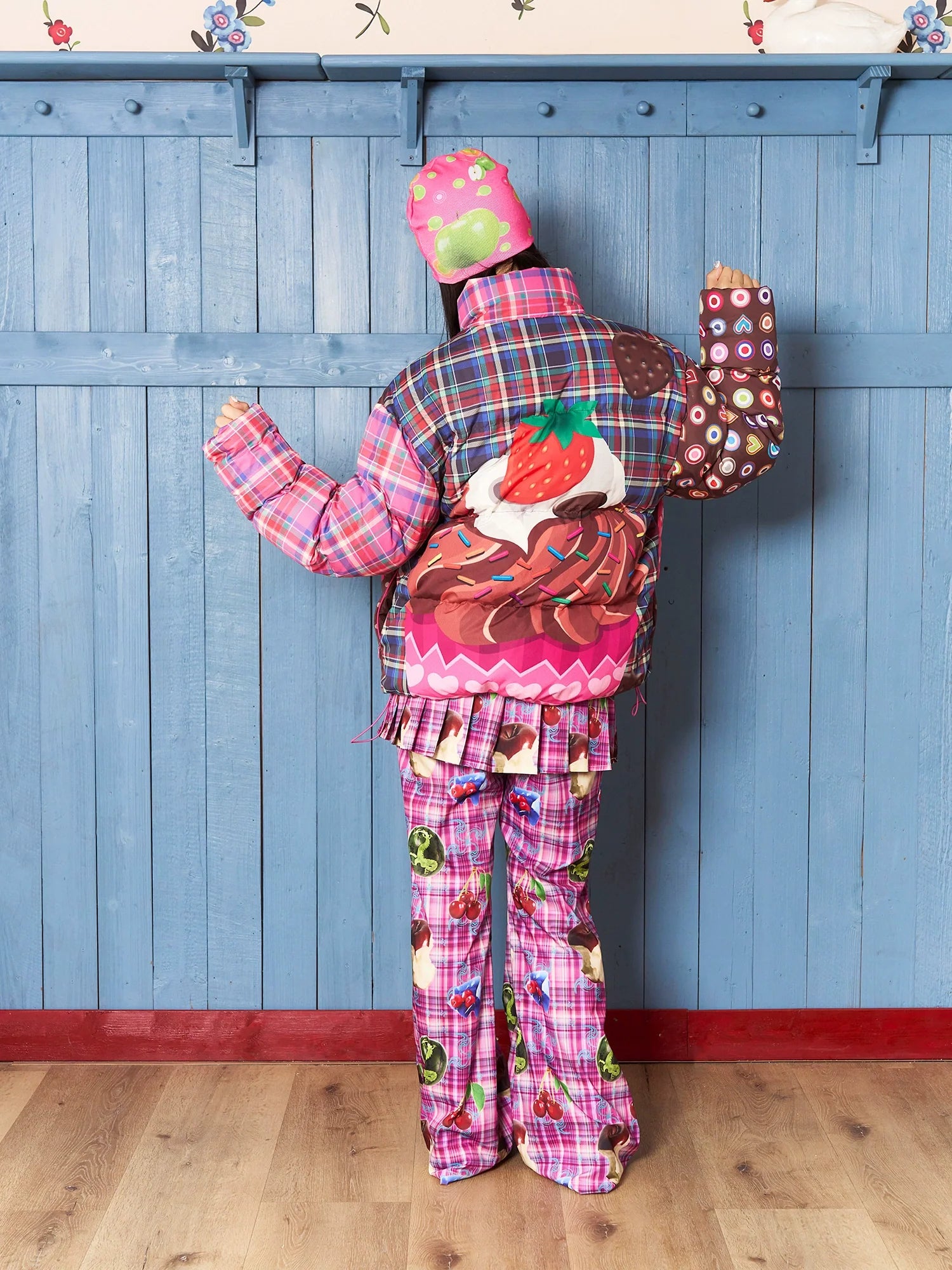 Sweet Dessert Print Puffer Jacket
