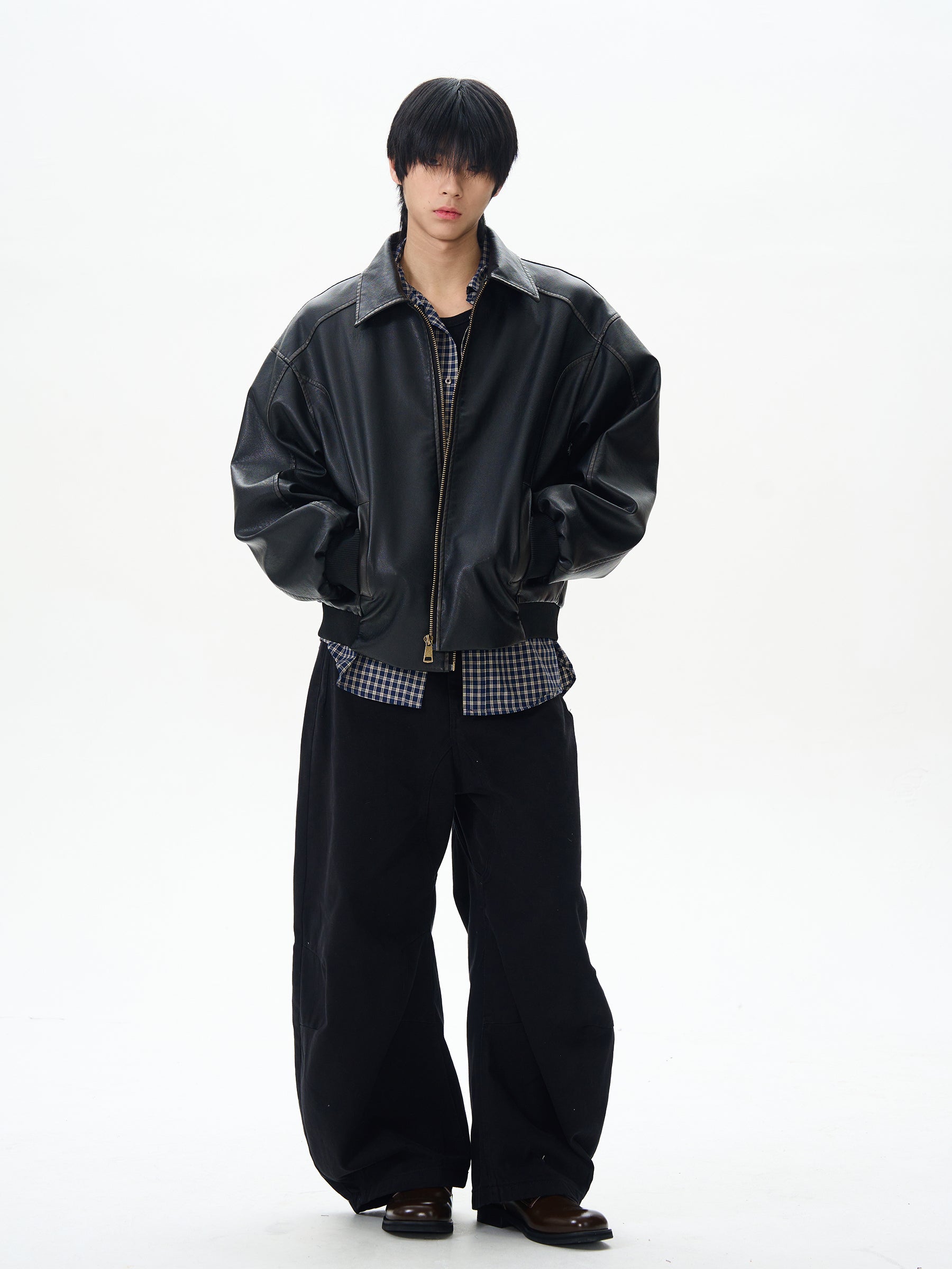 Brown Skater Wide Leg Pants