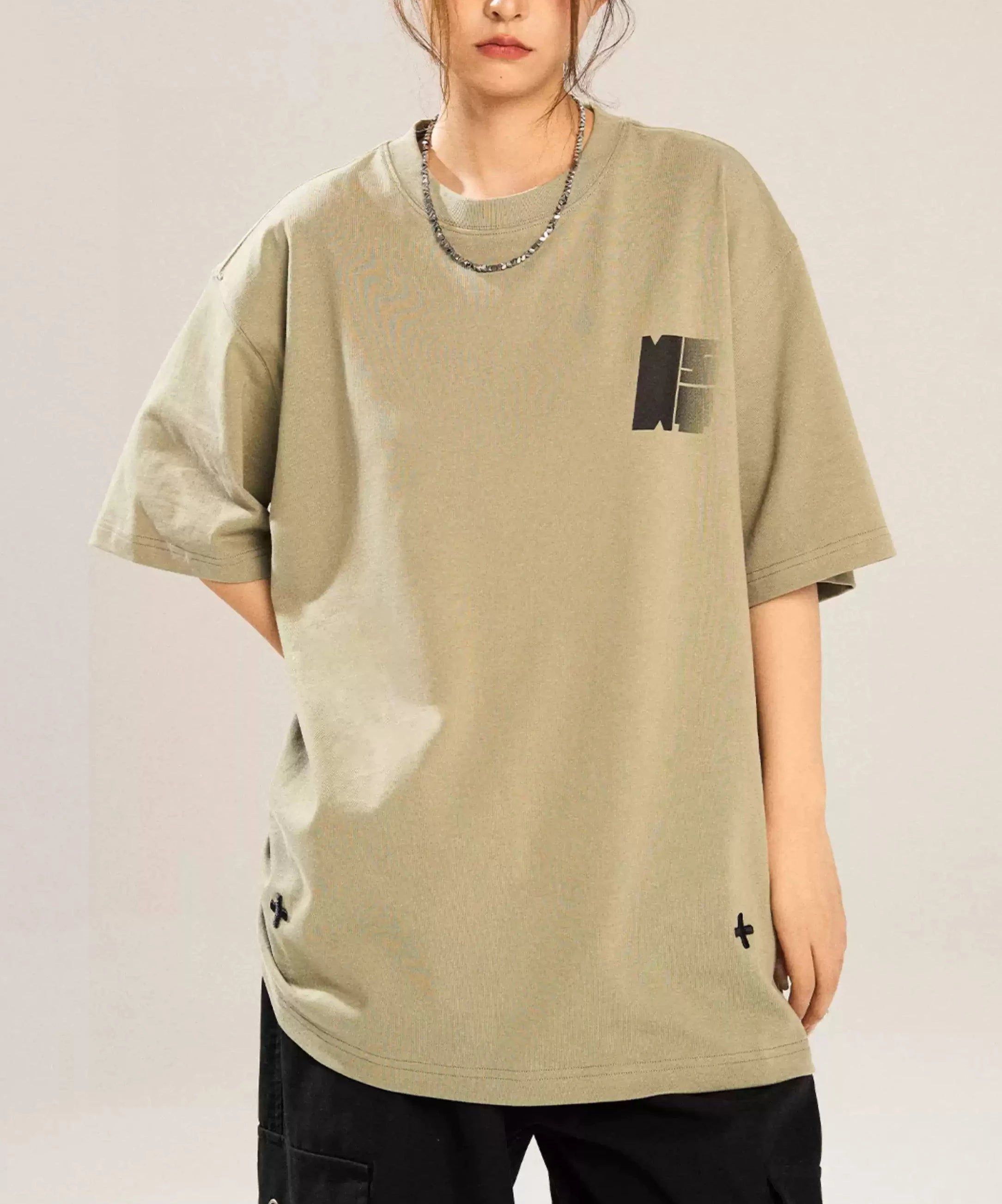 T-Shirt with Subtle Fade Logo - chiclara