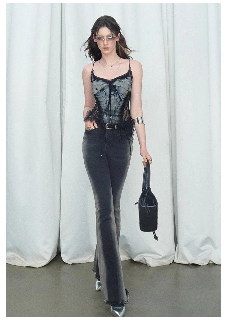 De la camisole de corset en dentelle akiva