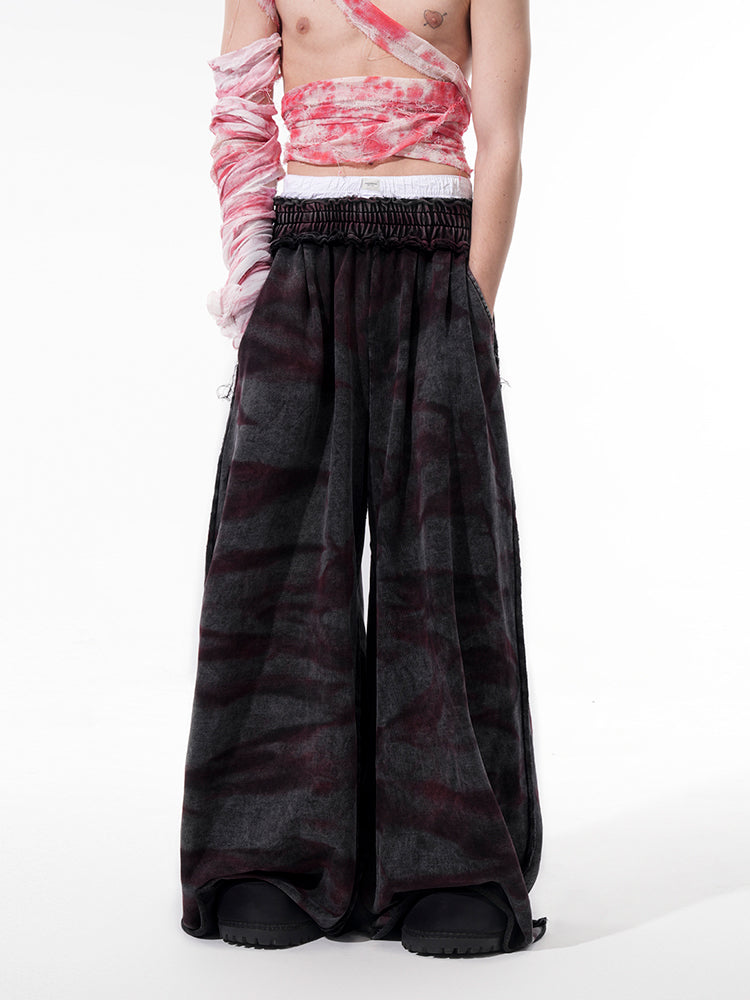 Dark Tie-Dye Hoodie and Pants Setup