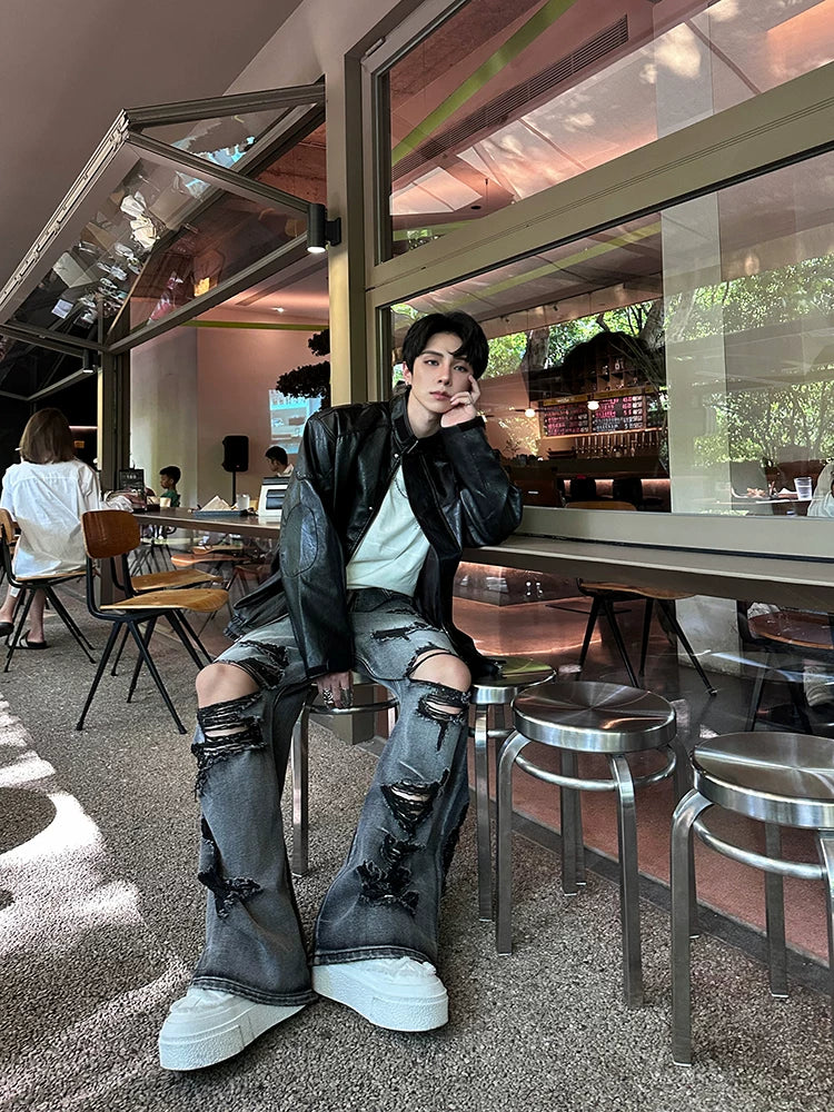 Ravaged Eclipse Shredflare Jeans