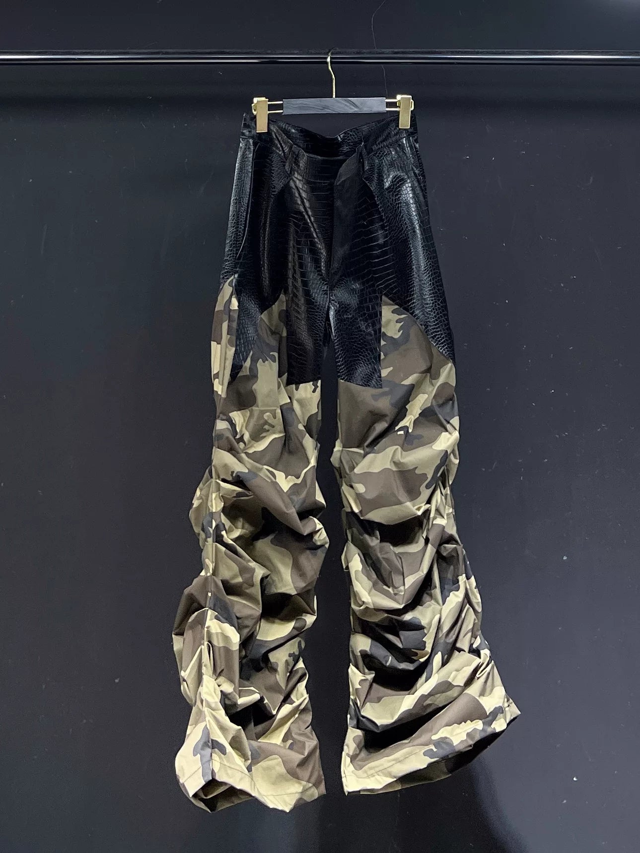 Reptile Recon Camo Ruched Flare Pants