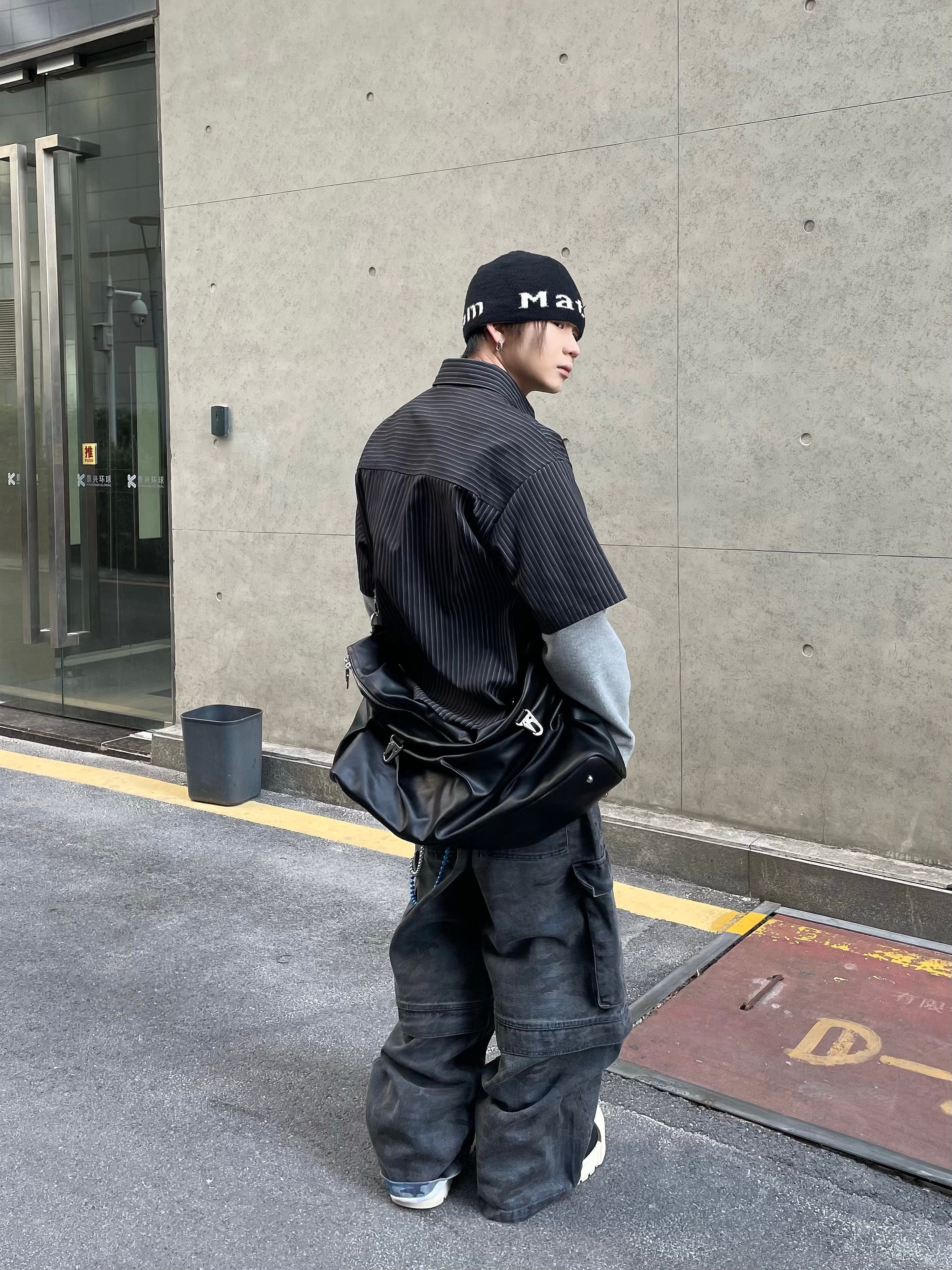 Streetwise Layered Pinstripe Shirt