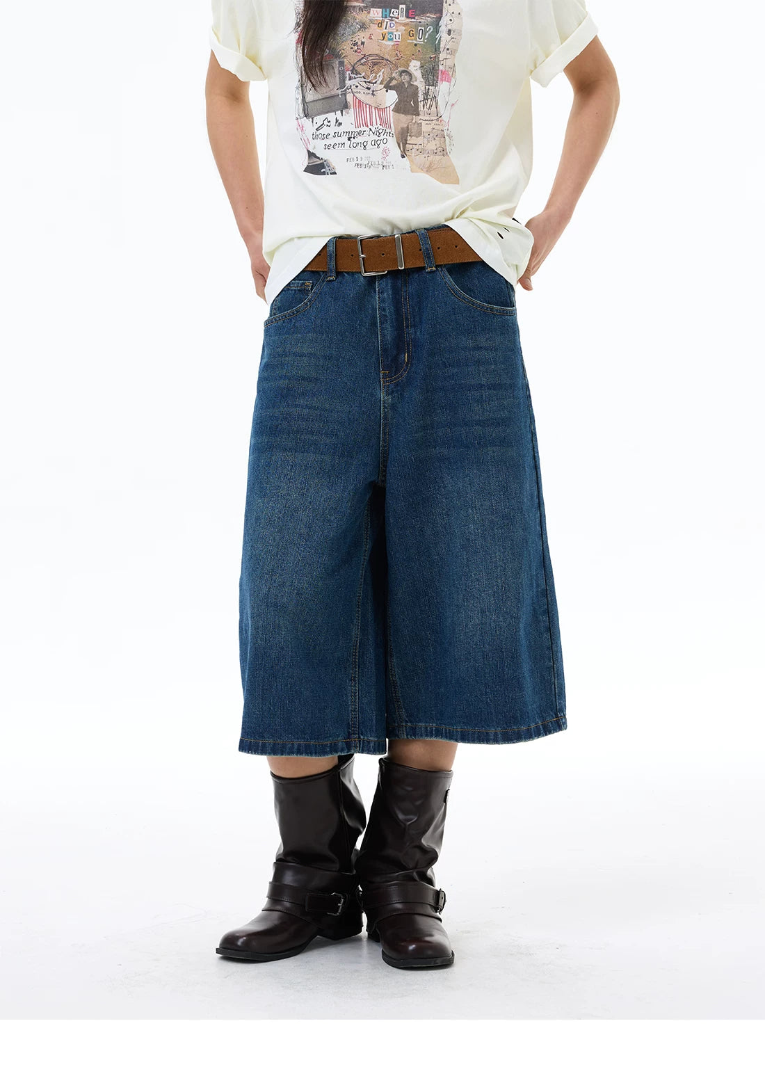 Harbor Postcard Denim Gaucho Shorts