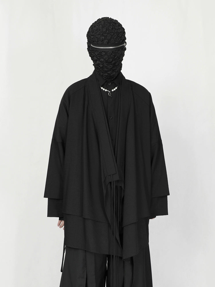 Oversized Black Kimono Cardigan