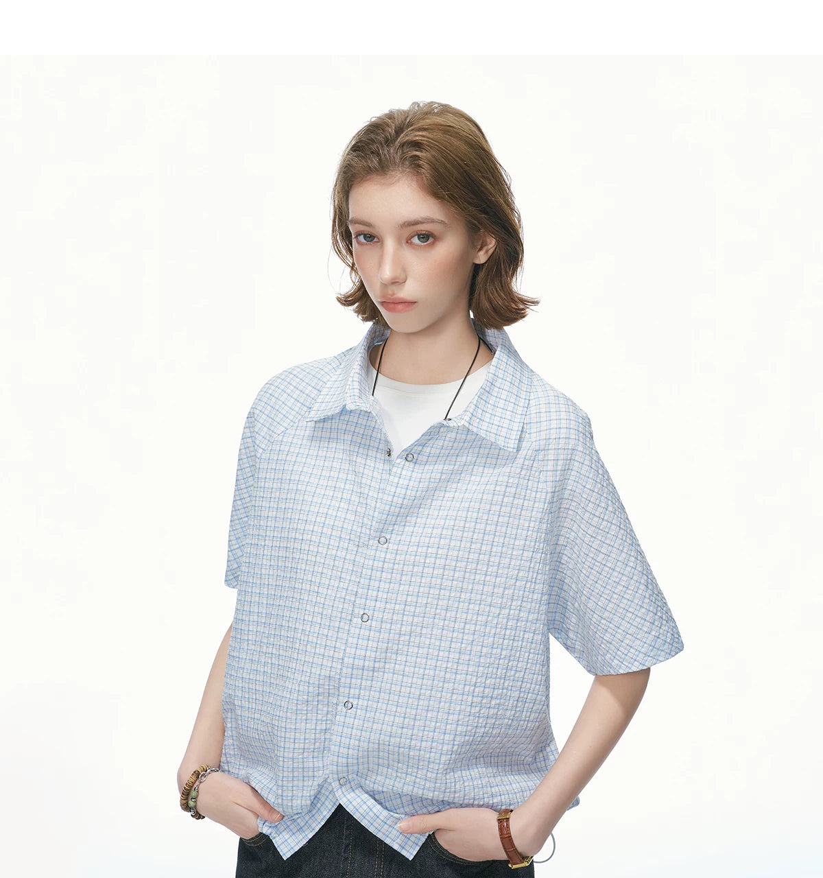 Pastel Check Breeze Short-Sleeve Shirt