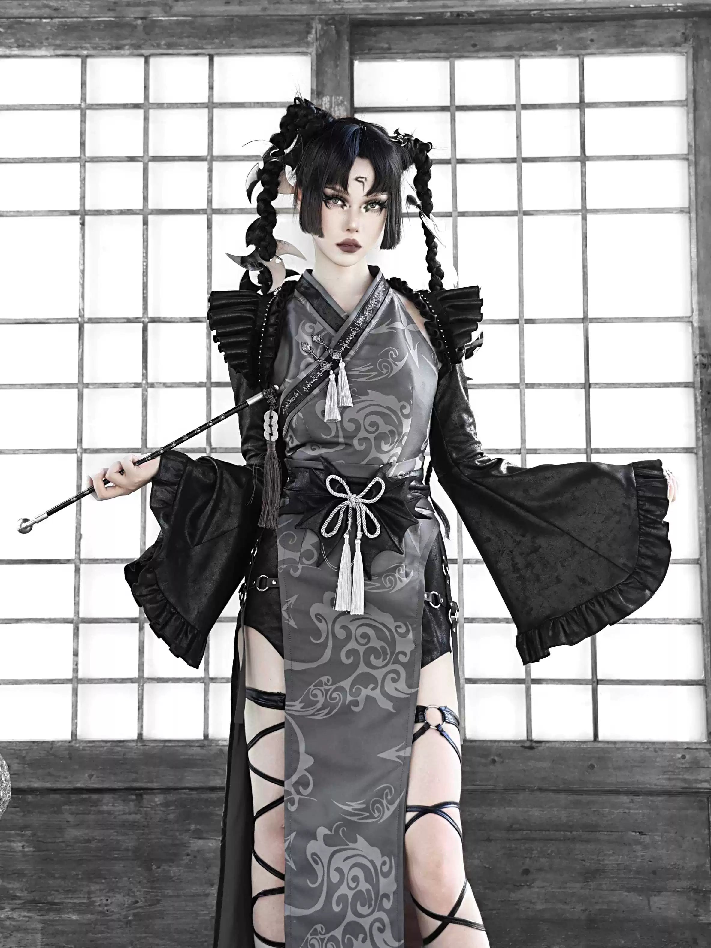 Gothic Samurai Kimono Dress