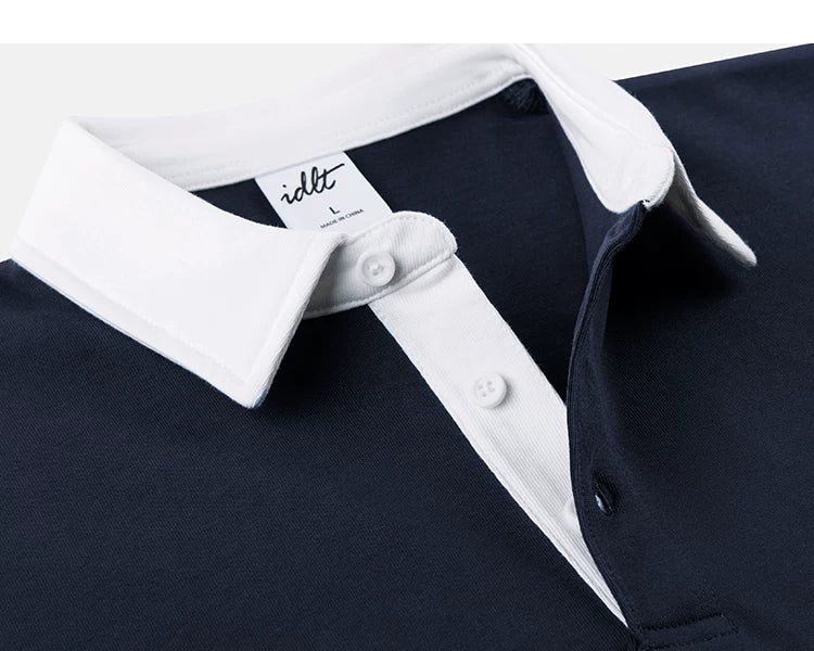 Contrast Crest Knit Polo
